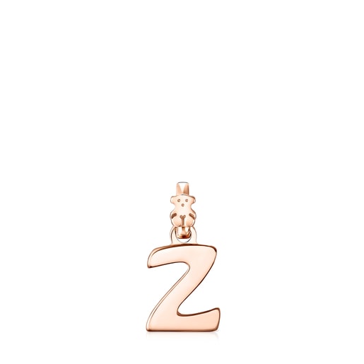 Penjoll lletra Z amb bany d'or rosa 18 kt sobre plata Alphabet