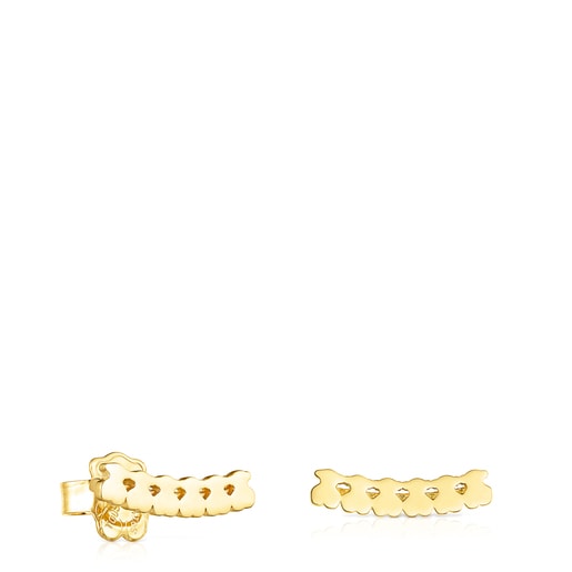 Silver vermeil Straight bears Earrings | TOUS