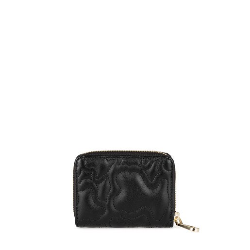 Medium black colored Kaos Capitone Change purse