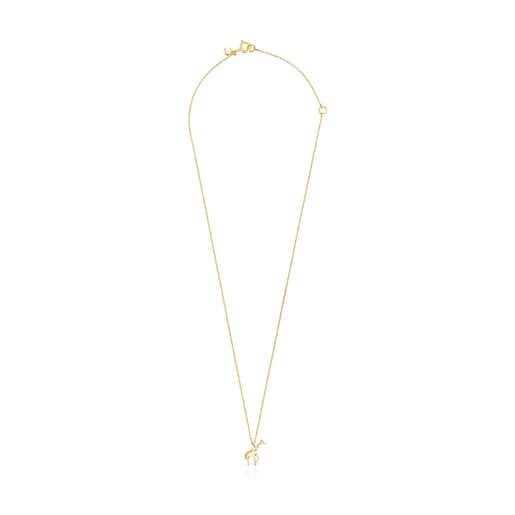 Silver Vermeil Save giraffe Necklace