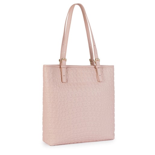 Pink Leather Sherton Shopping bag