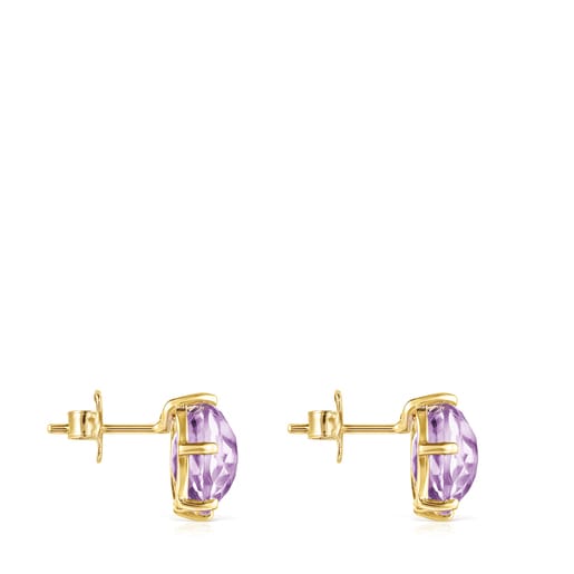 Ivette Earrings in Gold with Amethyst