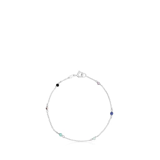 Pulseira Super Power em Prata com Pedras Preciosas