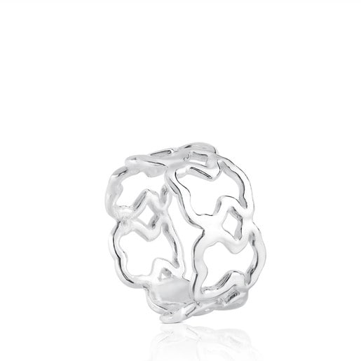 Silver New Carrusel Ring Bear motifs 0,96cm.