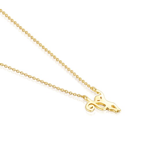 Silver Vermeil Save monkey Necklace