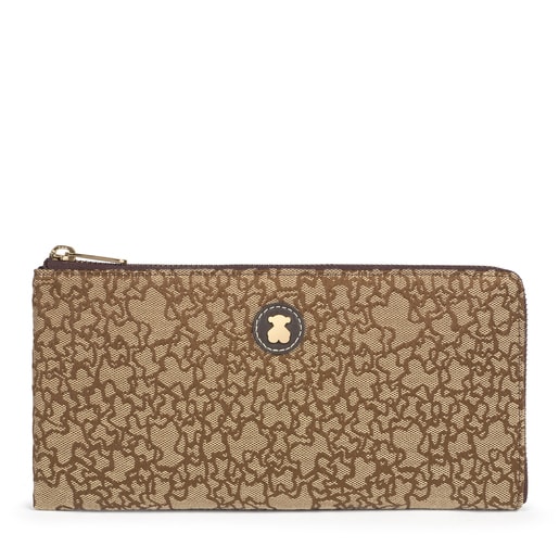 Large camel Kaos Mini Jacquard wallet TOUS