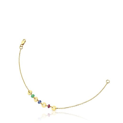 Gold Confeti Bracelet with Gemstones