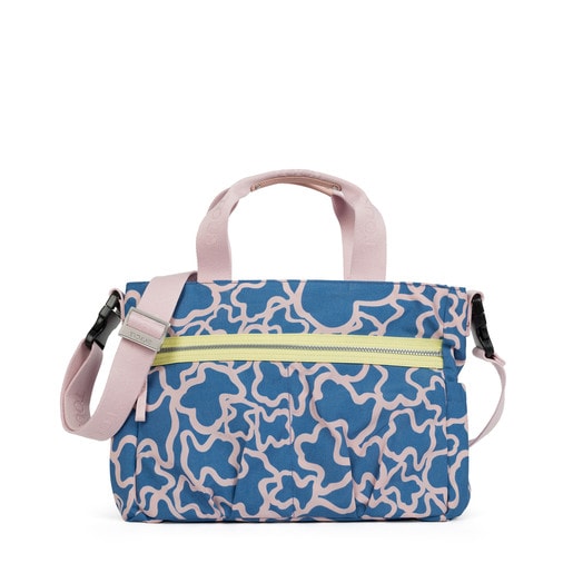 Τσάντα για μωρό Kaos Colores από Καραβόπανο σε μπλε του τζιν και ροζ χρώμα