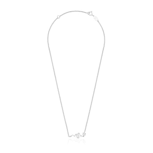 Silver Fragile Nature snake Necklace | TOUS