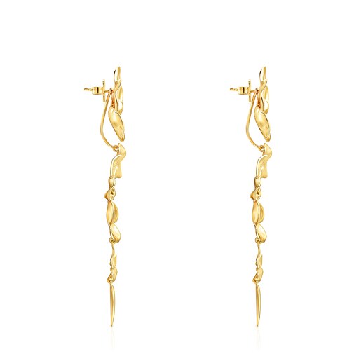 Long Silver Vermeil Fragile Nature Earrings