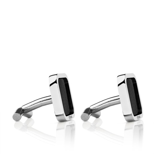 Stainless Steel TOUS Man Cufflinks with carbon filter