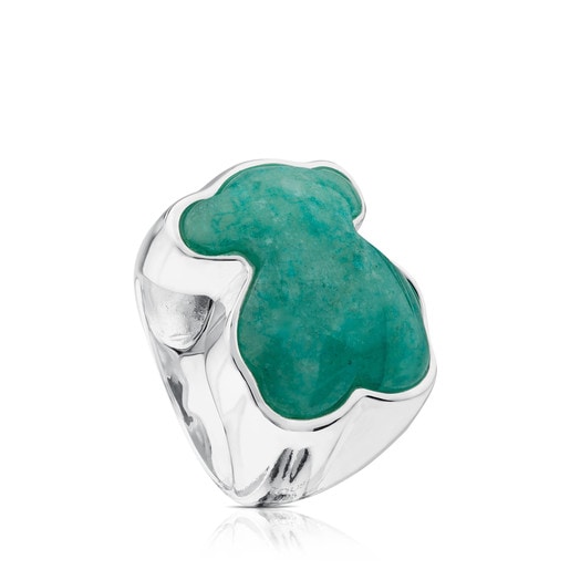 Silver New Color Ring with Amazonite