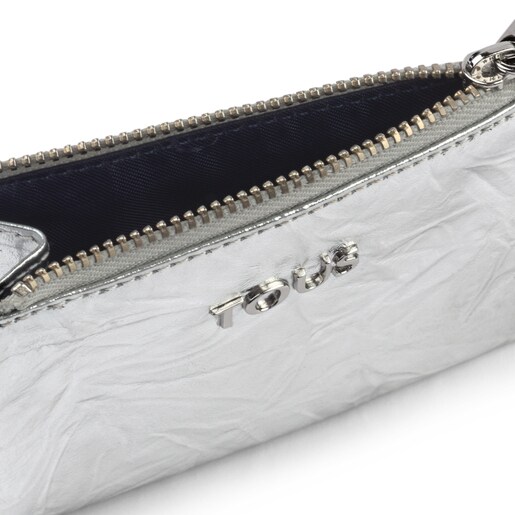 Metallic Silver-colored Dorp Change Purse-Cardholder