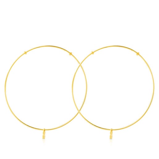Gold TOUS Bear Earrings Bear motif