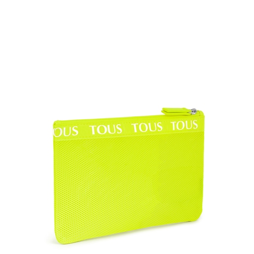 حقيبة أدوات تجميل من تشكيلة T Colors متوسطة باللون الأصفر البرّاق