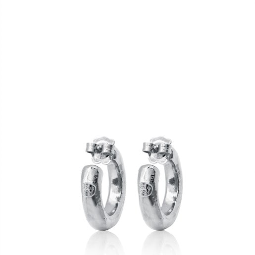 Silver Duna Tube Earrings