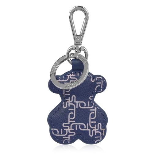 حلقة مفاتيح Logogram على شكل دبدوب باللون الأزرق