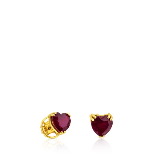 ATELIER Love Earrings in Gold with Ruby