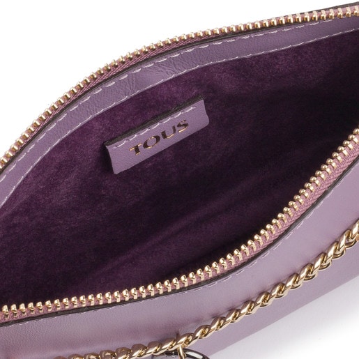 Фиолетовая кожаная сумка-кроссбоди New Liz Pendants