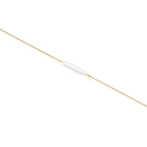 Pulsera Luz  de oro y perla