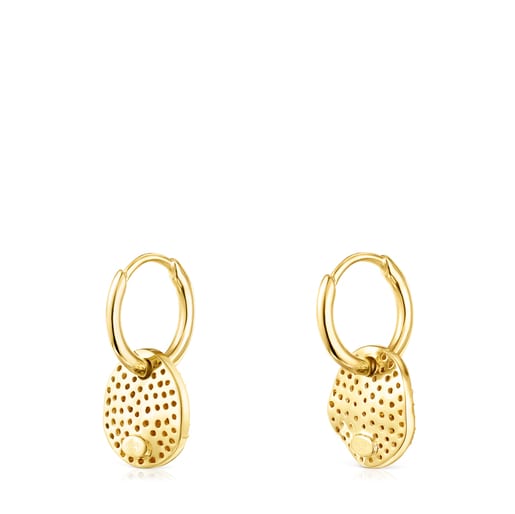 Boucles d’oreilles Nenufar courtes en Or et Diamants