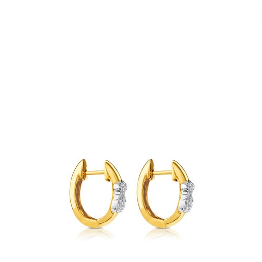 Gold Gen Earrings Bear motif