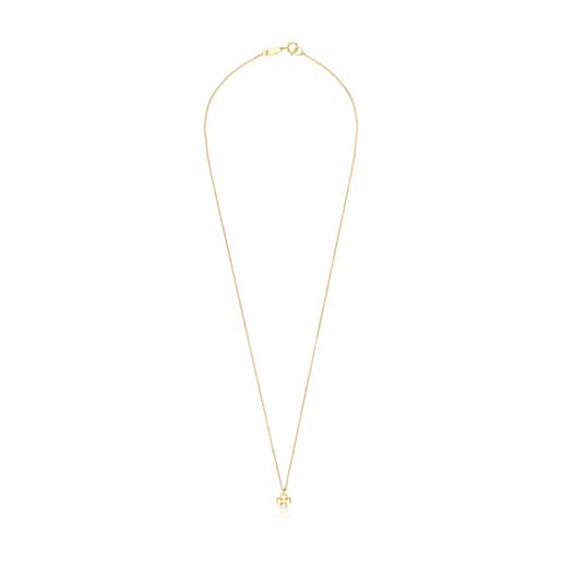 Gold TOUS Good Vibes clover Necklace | TOUS