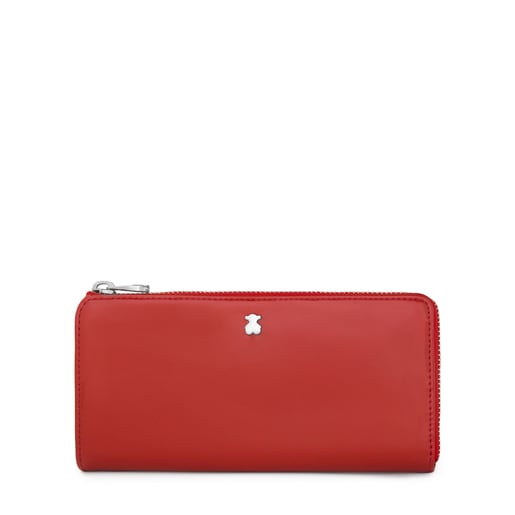 محفظة Dorp متوسطة الحجم باللون الأحمر