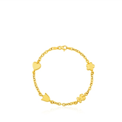 Bracciale in oro delle bambole dolci