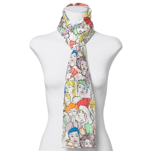 TOUS Tribe Summer Multi-color Squared Scarf