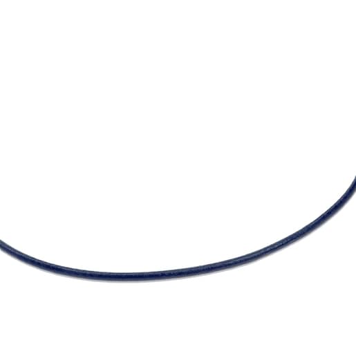 Gargantilla TOUS Chokers de Cuero azul de 2 mm.