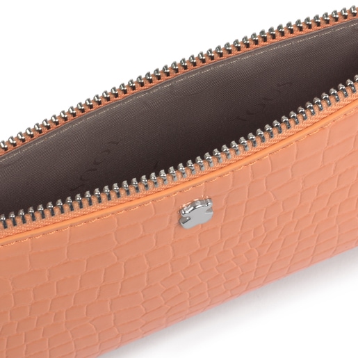 حقيبة أدوات تجميل Dorp Exotic متوسطة الحجم باللون البرتقالي