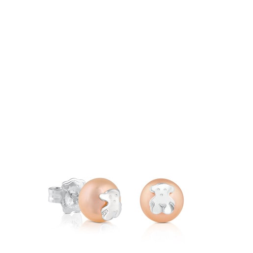 Silver TOUS Bear Earrings with Pearl | TOUS