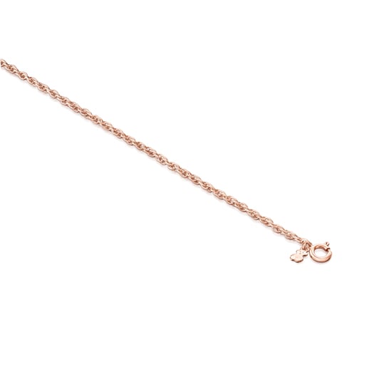 Fußkettchen TOUS Chain aus Rosévermeil-Silber mit Kordel