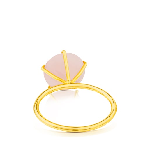 Ring Ivette aus Gold mit rosa Opal