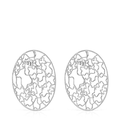 Aretes Artesanías de Colombia disco de Plata