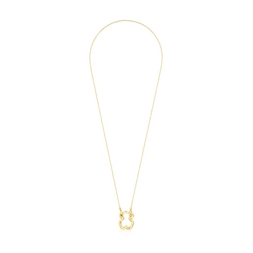 Tous gold bear pendant discount