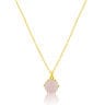 Gold Tack Conica Necklace with Opal