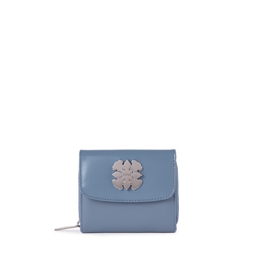 Mały niebieski skórzany portfel z kolekcji Rossie