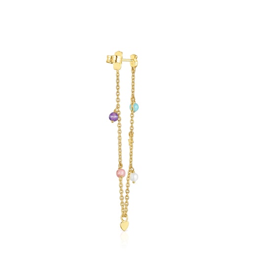 Silver Vermeil Cool Joy Earring with Gemstones | TOUS