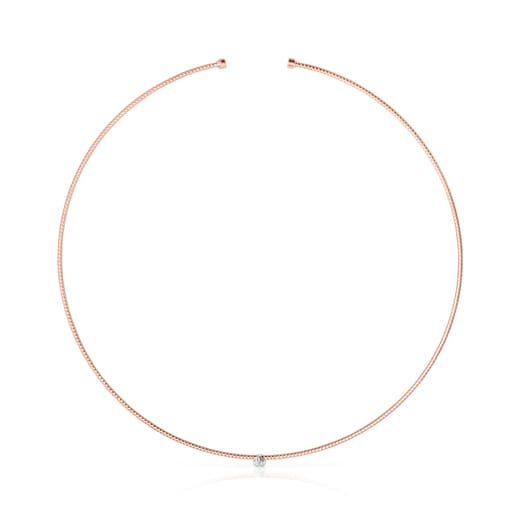 Light Choker in Rose Gold with Diamonds