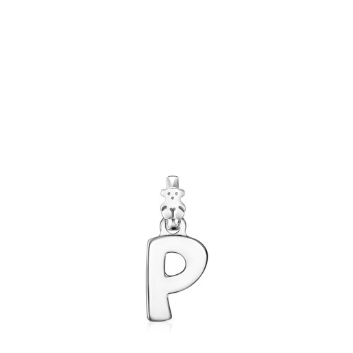 Colgante letra P de plata Alphabet