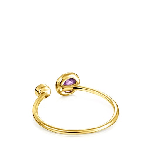 Золотое кольцо Color Kings с аметистом и бриллиантами