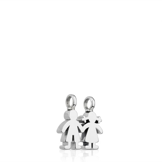 Silver Sweet Dolls boy-girl Pendant