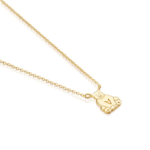 Silver Vermeil Save bear Necklace