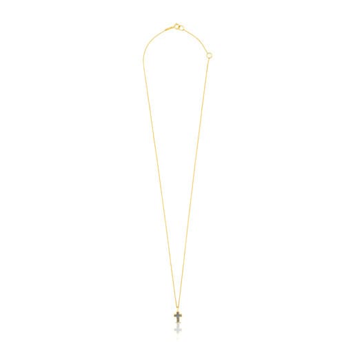 Gold and Mother-of-pearl XXS cross Necklace