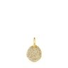 Small Gold Nenufar Pendant with Diamonds