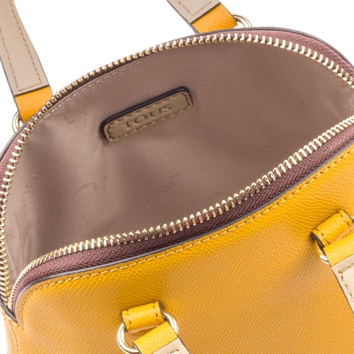 Mini Bowling-Tasche New Essence in Senf-Taupe