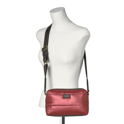 Pink-black Pleat Up crossbody bag