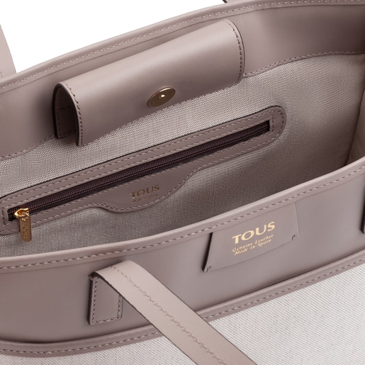 Темно-серая Кожаная Сумка-Тоут Amba